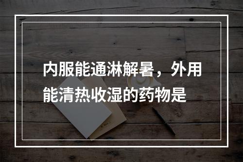 内服能通淋解暑，外用能清热收湿的药物是