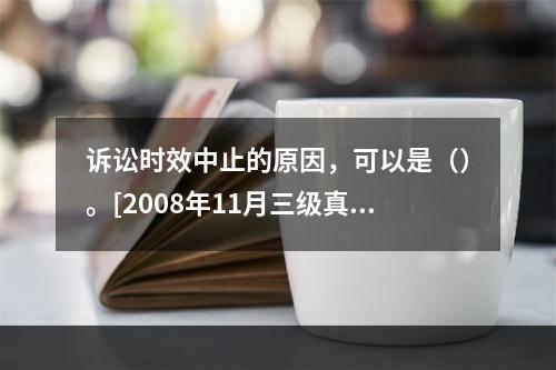 诉讼时效中止的原因，可以是（）。[2008年11月三级真题]