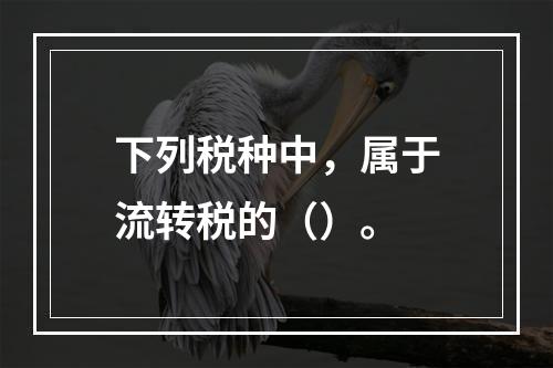 下列税种中，属于流转税的（）。