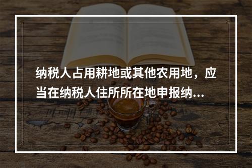 纳税人占用耕地或其他农用地，应当在纳税人住所所在地申报纳税。