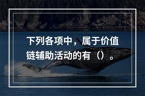 下列各项中，属于价值链辅助活动的有（）。