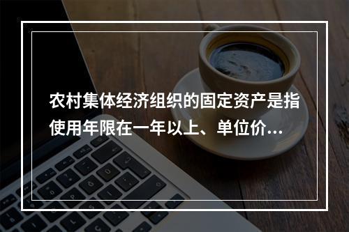 农村集体经济组织的固定资产是指使用年限在一年以上、单位价值在