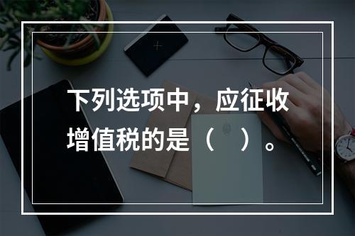 下列选项中，应征收增值税的是（　）。