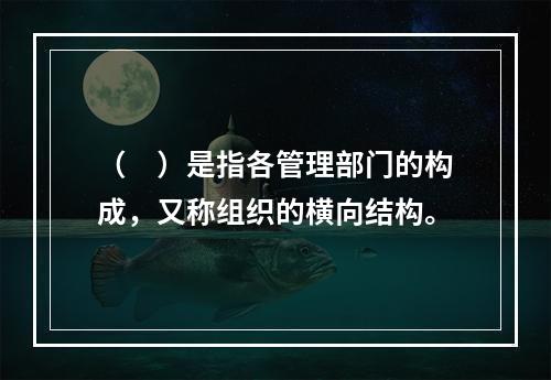 （　）是指各管理部门的构成，又称组织的横向结构。