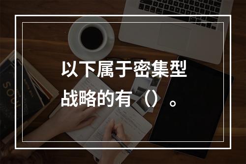 以下属于密集型战略的有（）。