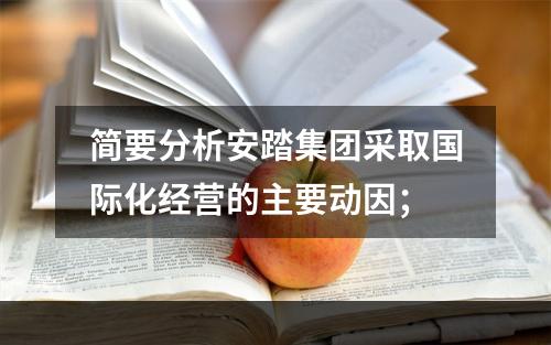 简要分析安踏集团采取国际化经营的主要动因；