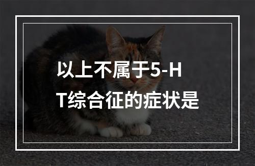 以上不属于5-HT综合征的症状是