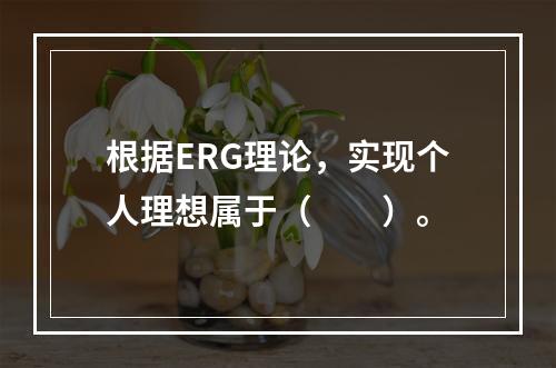 根据ERG理论，实现个人理想属于（　　）。