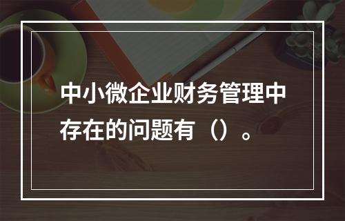 中小微企业财务管理中存在的问题有（）。