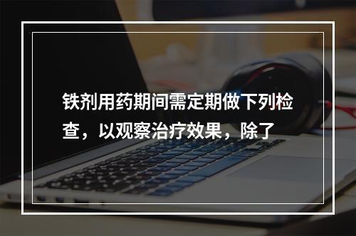 铁剂用药期间需定期做下列检查，以观察治疗效果，除了