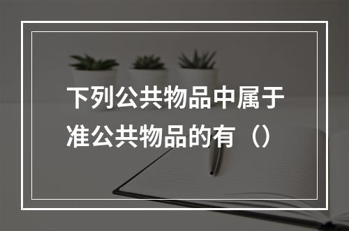 下列公共物品中属于准公共物品的有（）