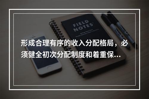 形成合理有序的收入分配格局，必须健全初次分配制度和着重保护劳