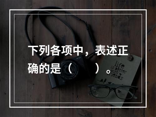 下列各项中，表述正确的是（　　）。