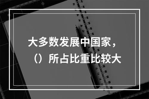 大多数发展中国家，（）所占比重比较大