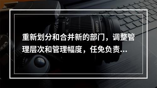 重新划分和合并新的部门，调整管理层次和管理幅度，任免负责人，