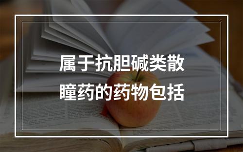 属于抗胆碱类散瞳药的药物包括