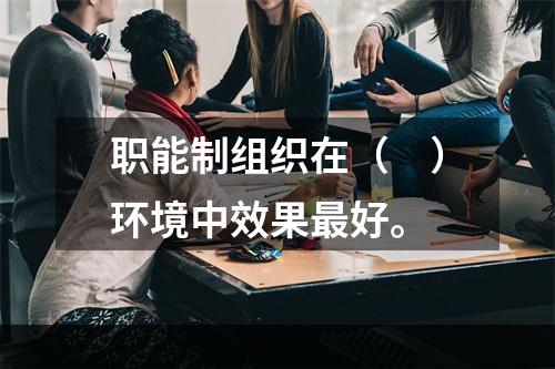 职能制组织在（　）环境中效果最好。