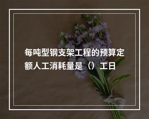 每吨型钢支架工程的预算定额人工消耗量是（）工日