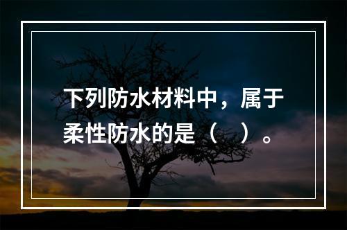 下列防水材料中，属于柔性防水的是（　）。