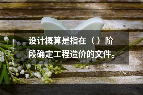 设计概算是指在（ ）阶段确定工程造价的文件。