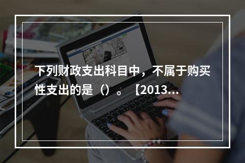 下列财政支出科目中，不属于购买性支出的是（）。【2013年真