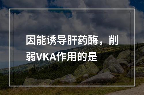 因能诱导肝药酶，削弱VKA作用的是