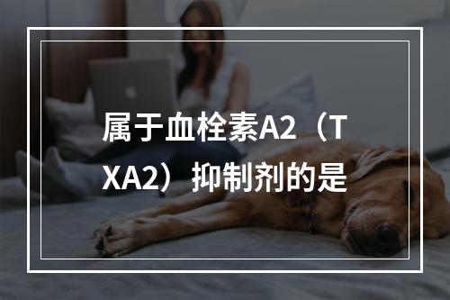 属于血栓素A2（TXA2）抑制剂的是