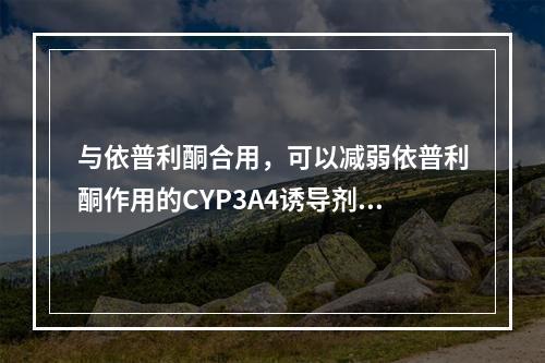 与依普利酮合用，可以减弱依普利酮作用的CYP3A4诱导剂是