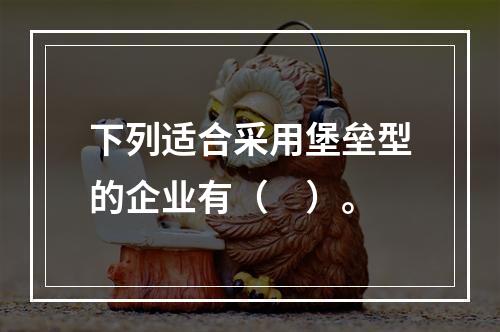 下列适合采用堡垒型的企业有（　）。