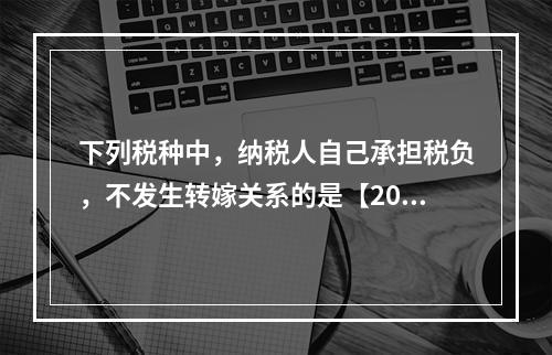 下列税种中，纳税人自己承担税负，不发生转嫁关系的是【2013