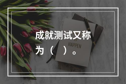 成就测试又称为（　）。