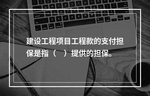 建设工程项目工程款的支付担保是指（　）提供的担保。