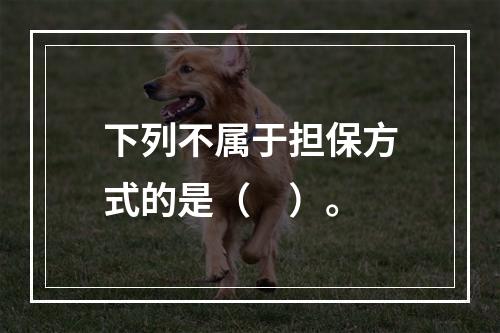 下列不属于担保方式的是（　）。