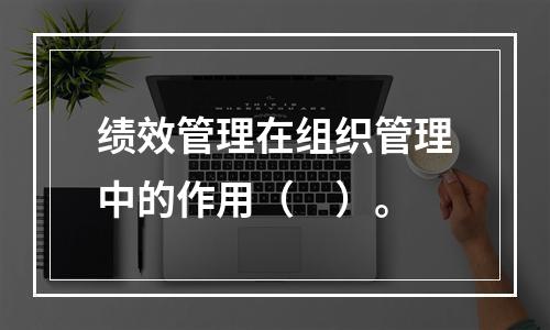 绩效管理在组织管理中的作用（　）。