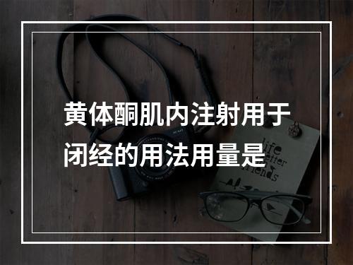 黄体酮肌内注射用于闭经的用法用量是