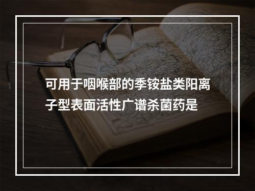 可用于咽喉部的季铵盐类阳离子型表面活性广谱杀菌药是