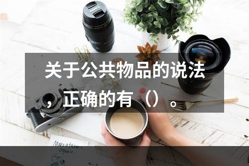 关于公共物品的说法，正确的有（）。