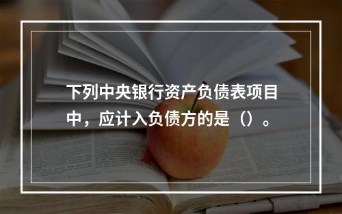 下列中央银行资产负债表项目中，应计入负债方的是（）。