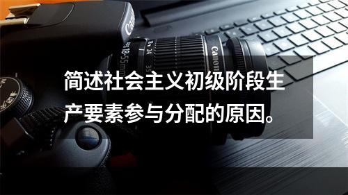 简述社会主义初级阶段生产要素参与分配的原因。