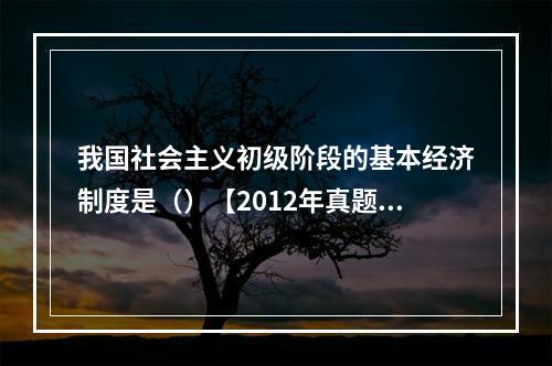 我国社会主义初级阶段的基本经济制度是（）【2012年真题】