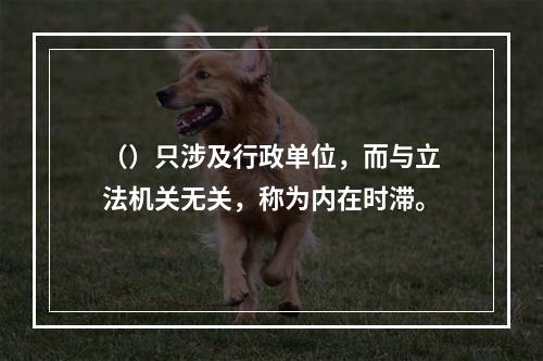 （）只涉及行政单位，而与立法机关无关，称为内在时滞。