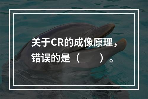 关于CR的成像原理，错误的是（　　）。