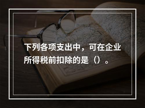 下列各项支出中，可在企业所得税前扣除的是（）。