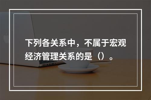 下列各关系中，不属于宏观经济管理关系的是（）。