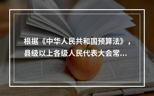 根据《中华人民共和国预算法》，县级以上各级人民代表大会常务委