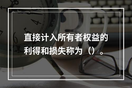 直接计入所有者权益的利得和损失称为（）。