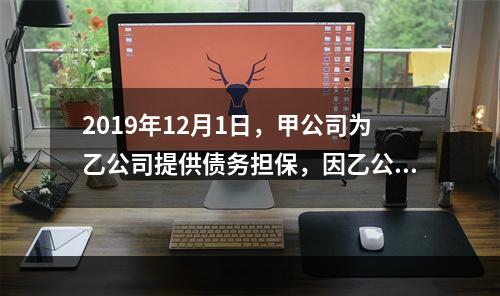 2019年12月1日，甲公司为乙公司提供债务担保，因乙公司违