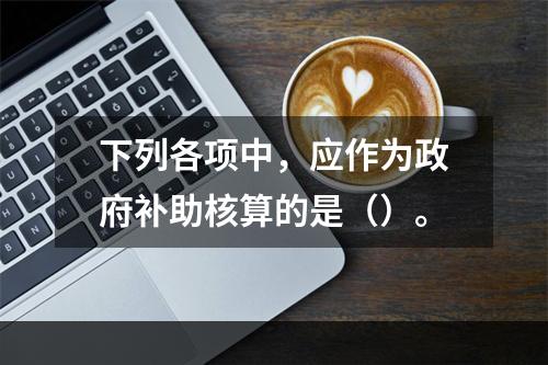 下列各项中，应作为政府补助核算的是（）。