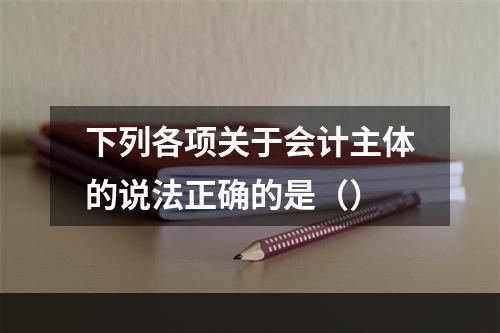 下列各项关于会计主体的说法正确的是（）