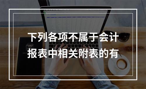 下列各项不属于会计报表中相关附表的有